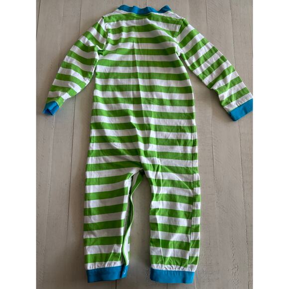 Busy Bees Smocks Christmas Dinosaur Embroidered Romper Green and White 18-24mos - Picture 2 of 4